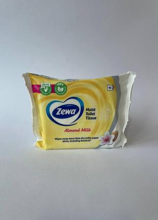 Вологий туалетний папір zewa,  з ароматом мигдалевого молочка, 1-шаровий, 42 шт