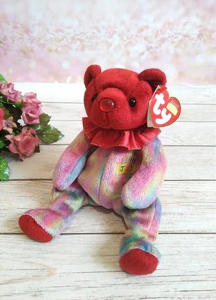 Мягкая игрушка мишка ty july birthday bear beanie baby