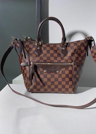 Жіноча велика сумка louis vuitton  на одне відділення застібка є ручки та довгий ремінець. луі вітон