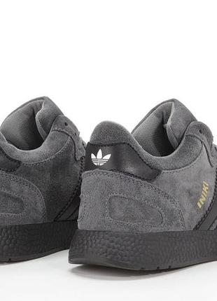 Зимові шкіряні кросівки з хутром adidas iniki mid winter (41-45)7 фото