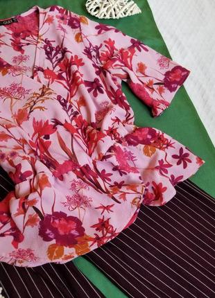 🌾 красивая блуза в цветы на запах от quiz3 фото