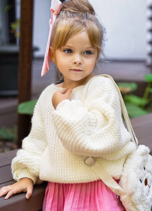Детский свитер оверсайз 3 цвета ho-3988ми2 фото