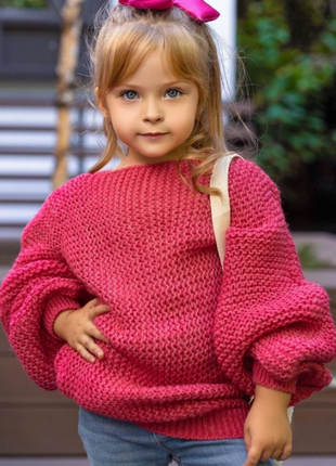 Детский свитер оверсайз 3 цвета ho-3988ми8 фото