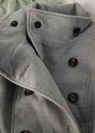 Элегатное серое короткое пальто полупальто h&amp;m5 фото