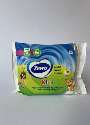 Вологий туалетний папір zewa kids, 1-шаровий, 42 шт