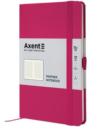 Книга записная axent partner 8201-50-a, 125*195 мм, 96 листов, клетка, малиновая