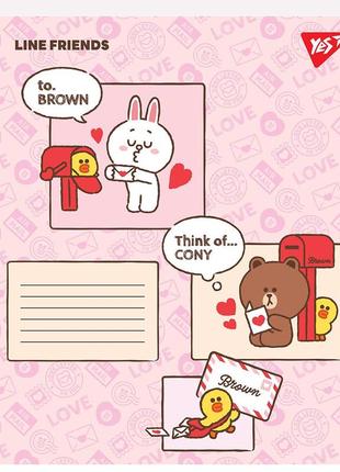 Набор школьных тетрадей yes line friends 12 листов (25 штук) yes_ 766560_25p косая линия3 фото