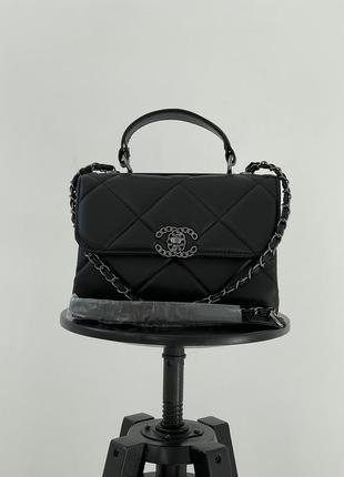 Сумка в стилі chanel classic black/black2 фото