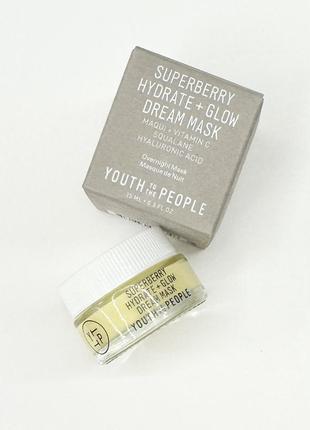 Нічна маска youth to the people superberry hydrate + glow dream Source mask, 15 ml