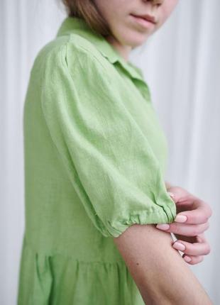 Лляна жіноча сукня vil'ni андрія салатовий 625 фото