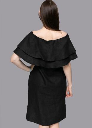 Льняное женское платье vil'ni месса черный 462 фото