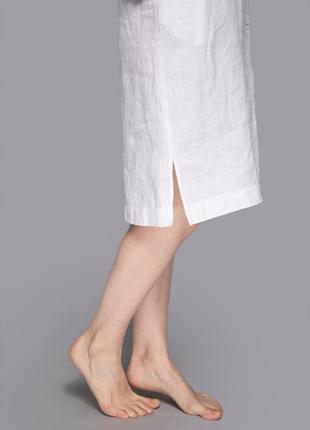 Льняное женское платье vil'ni джолиет белый 563 фото