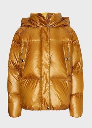 Женский очень теплый золотой пуховик, куртка pop colour tommy hilfiger s р-р3 фото
