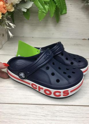 Кроксы детские темно синие black crocs kids’ bayaband clog кроксы на мальчика
