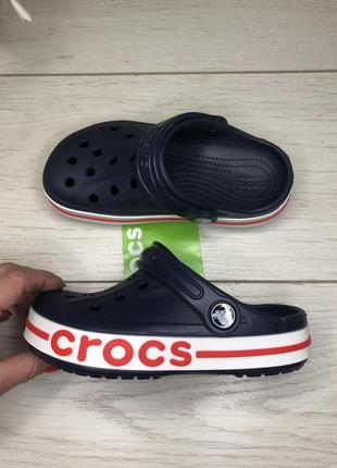 Кроксы детские темно синие crocs kids’ bayaband clog кроксы на мальчика2 фото