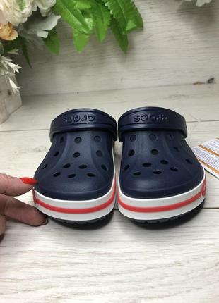 Кроксы детские темно синие crocs kids’ bayaband clog кроксы на мальчика3 фото