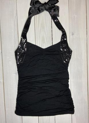 Чорна ефектна маєчка