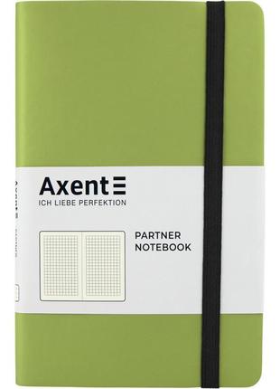 Книга записная axent partner soft 8206-09-a, a5-, 125x195 мм, 96 листов, клетка, гибкая обложка, салатовая2 фото