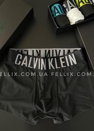 Труси для чоловіків кельвін кляйн calvin klein intense, набір 3шт в подарунковій коробці. fellix5 фото