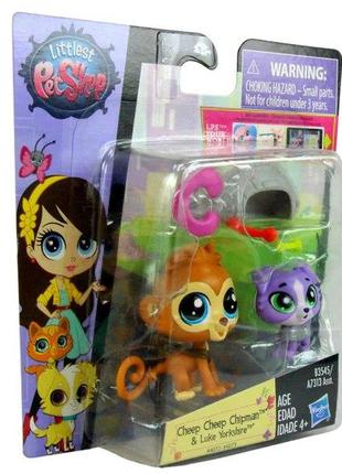 Ігровий набір hasbro littlest pet shop - cheep cheep chipman & luke yorkshire (b3545)3 фото