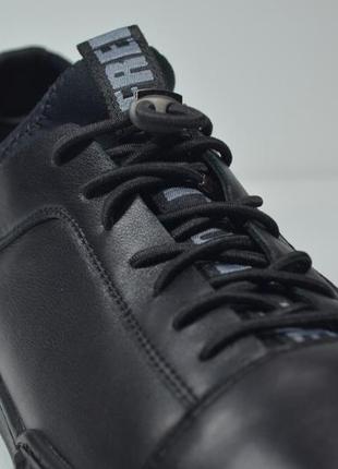 Мужские спортивные туфли кожаные кеды черные rondo 08/0025/t2 фото
