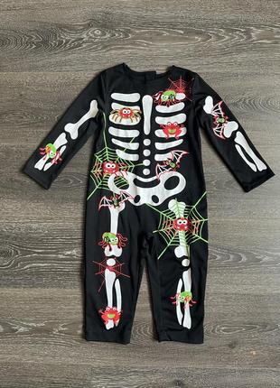Карнавальный костюм скелет 2 3 года. на геловин хеловин