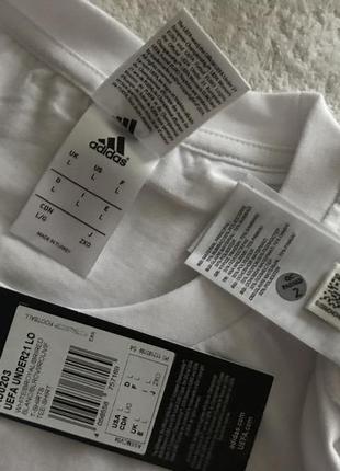 Біла Футболка з принтом adidas оригінал 100% l-xl нова4 фото