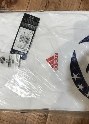 Біла Футболка з принтом adidas оригінал 100% l-xl нова6 фото