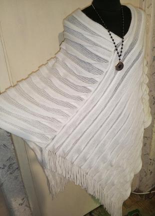 Эффектное,асимметричное,тёплое,воздушное,мягкое пончо,бохо,оверсайз