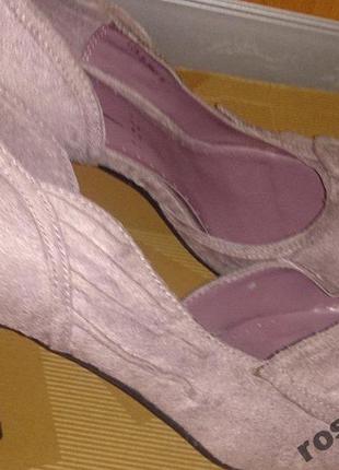 Стильні фіолетові туфлі шт замш р39 нові