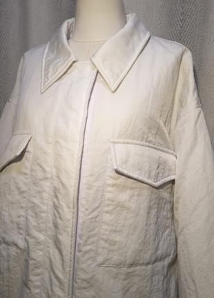 Женская осенняя стеганная куртка, куртка-рубашка, ветровка батал ньюанс8 фото