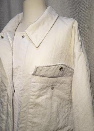 Женская осенняя стеганная куртка, куртка-рубашка, ветровка батал ньюанс9 фото