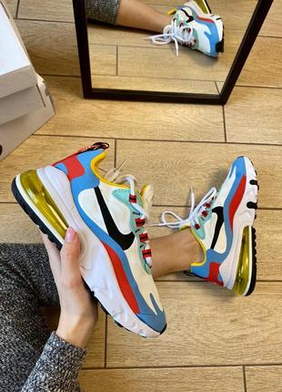 Женские кроссовки найк, nike air max 270 react, кросівки жіночі найк реакт 270 весна осінь4 фото