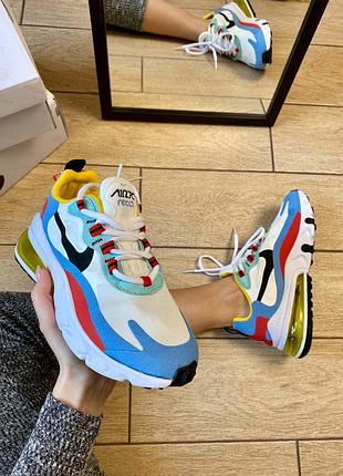 Женские кроссовки найк, nike air max 270 react, кросівки жіночі найк реакт 270 весна осінь5 фото