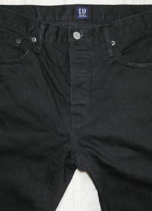 Gap denim 32х36 мужские джинсы классика прямые straight black rinse str s черные4 фото