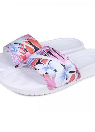 Женские шлепки тапочки nike women benassi jdi print 618919-113 (оригинал)