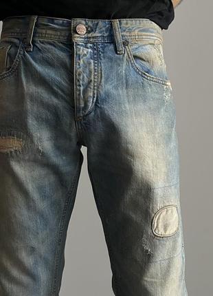 Jack jones vintage denim джинсы оригинал новые состаренные интересные потертые уникальные стильные kurt cobain style предельно широкие свободные regular fit3 фото