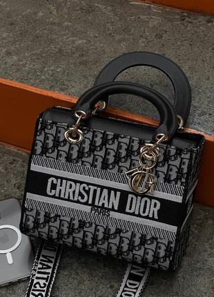 Розпродаж! жіночі сумки christian dior big d-lite silver textile8 фото