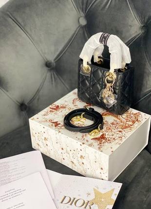 Шикарна шкіряна сумочка в стилі dior lady micro3 фото