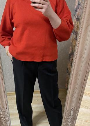 Стильный нарядный модный красный джемпер 50-54 р10 фото