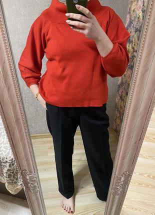Стильный нарядный модный красный джемпер 50-54 р9 фото