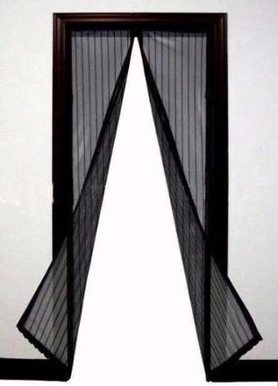 Москитная магнитная шторка magic mesh сетка на дверь, аналог штора,210х100