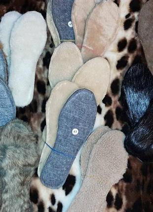 Стельки для обуви 25-46 размер детские и взрослые овчина цигейка2 фото