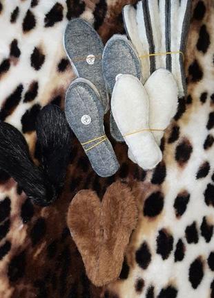 Стельки для обуви 25-46 размер детские и взрослые овчина цигейка3 фото