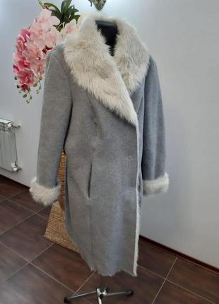 Утепленное пальто шерсть италия4 фото