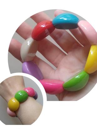Браслет пластиковый разноцветный