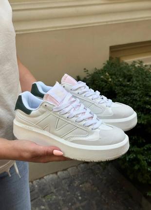 Кроссовки nb ct302 white green1 фото