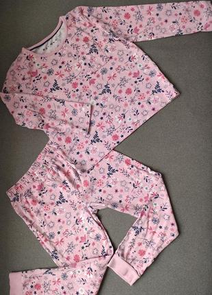 Пижама для девочки в цветочный принт