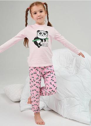 Пижама для девочки с штанами панда 14370