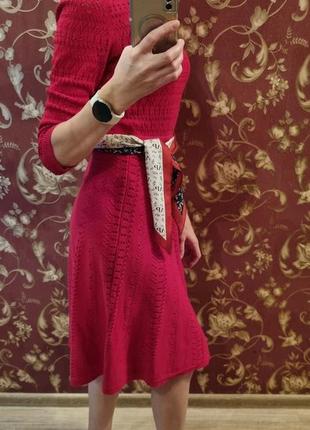 Трикотажна мереживна сукня boden шовковий шарф у подарунок9 фото